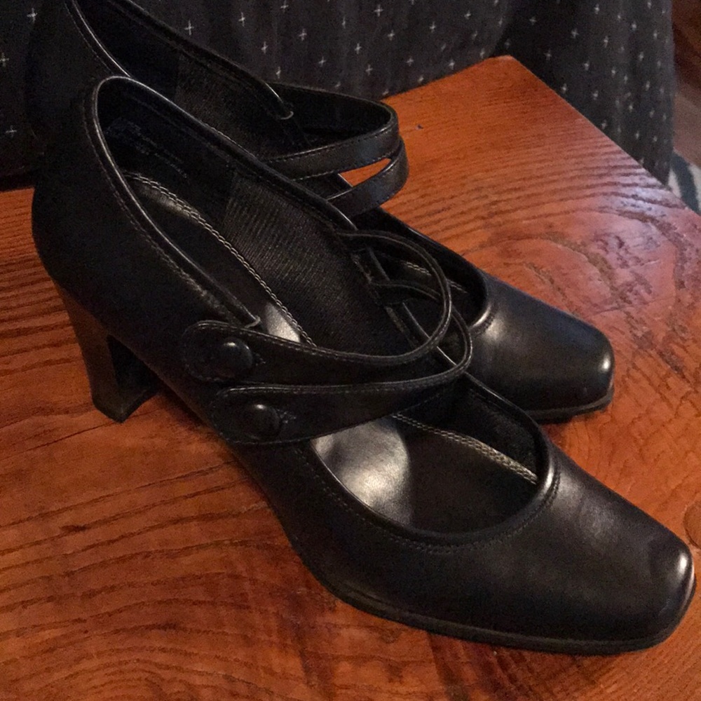 Rialto Double Strap Mary Jane Pumps Heels Navy NEW